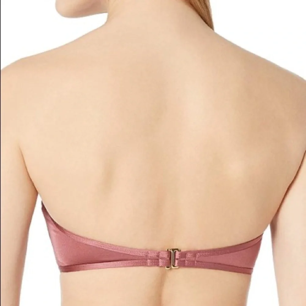BCBGMaxAzria Apricot Blush Seams Bandeau Bikini Top, size 8, NWT - Picture 2 of 9
